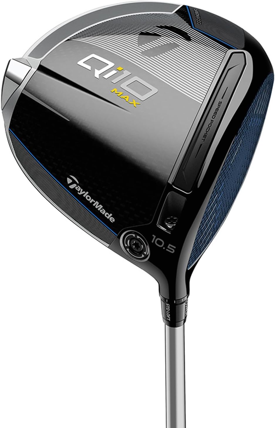 TaylorMade Qi10 Max Driver Golf Club, 10K MOI Forgiveness, Infinity Carbon Crown, Enhanced Energy Transfer