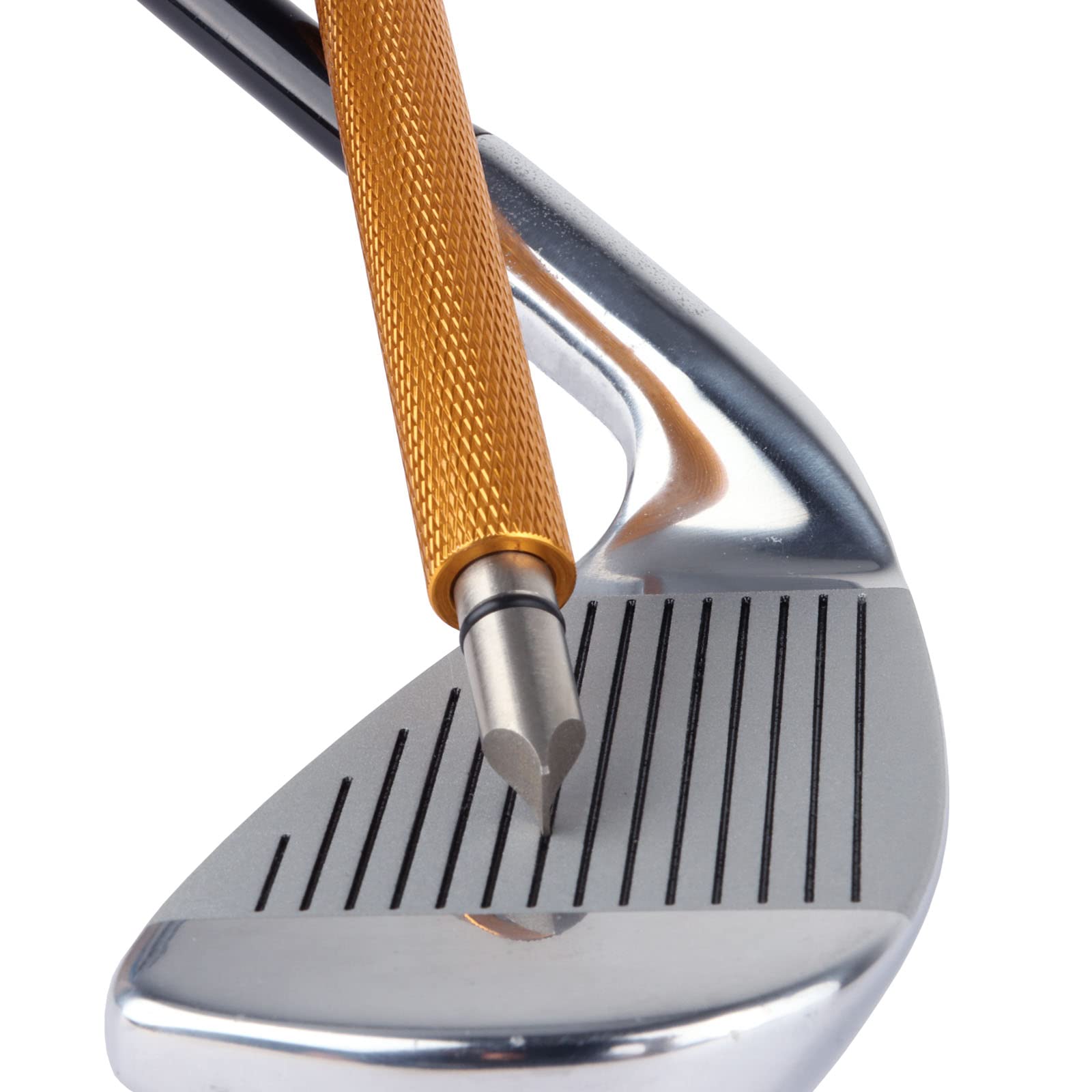 Bulex Golf Club Groove Sharpener, Re-Grooving Tool and Cleaner for Wedges & Irons - Generate Optimal Backspin - Suitable for U & V-Grooves
