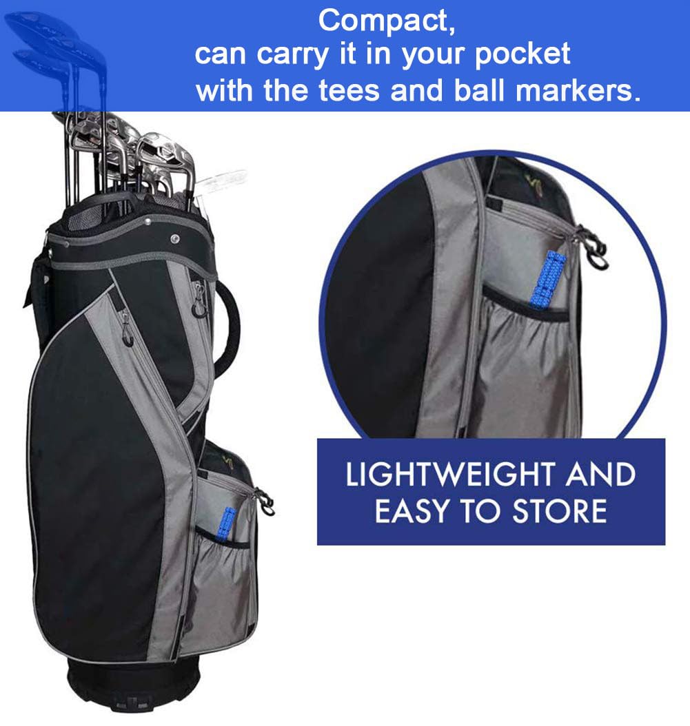 Bulex Golf Club Groove Sharpener, Re-Grooving Tool and Cleaner for Wedges & Irons - Generate Optimal Backspin - Suitable for U & V-Grooves